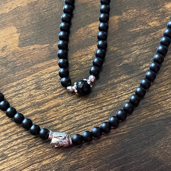 Buddha obsidian Mala - Picture 2 of 4
